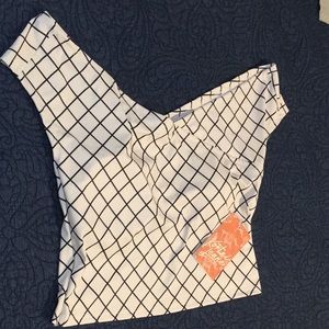 NWT Kortni Jean Swimmer  XXL Off the Shoulder Grid